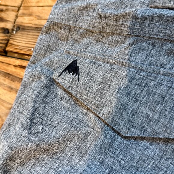 Burton Snow Pants Mens XL Grey Dryride Snow Pants Snowboarding Ski Cargo READ - Picture 8 of 9